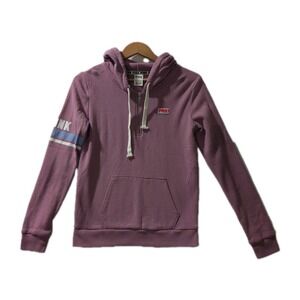Victoria's Secret PINK‎ Purple Half Zip Hoodie Sz S 2016 Love Pink Logo Pullover